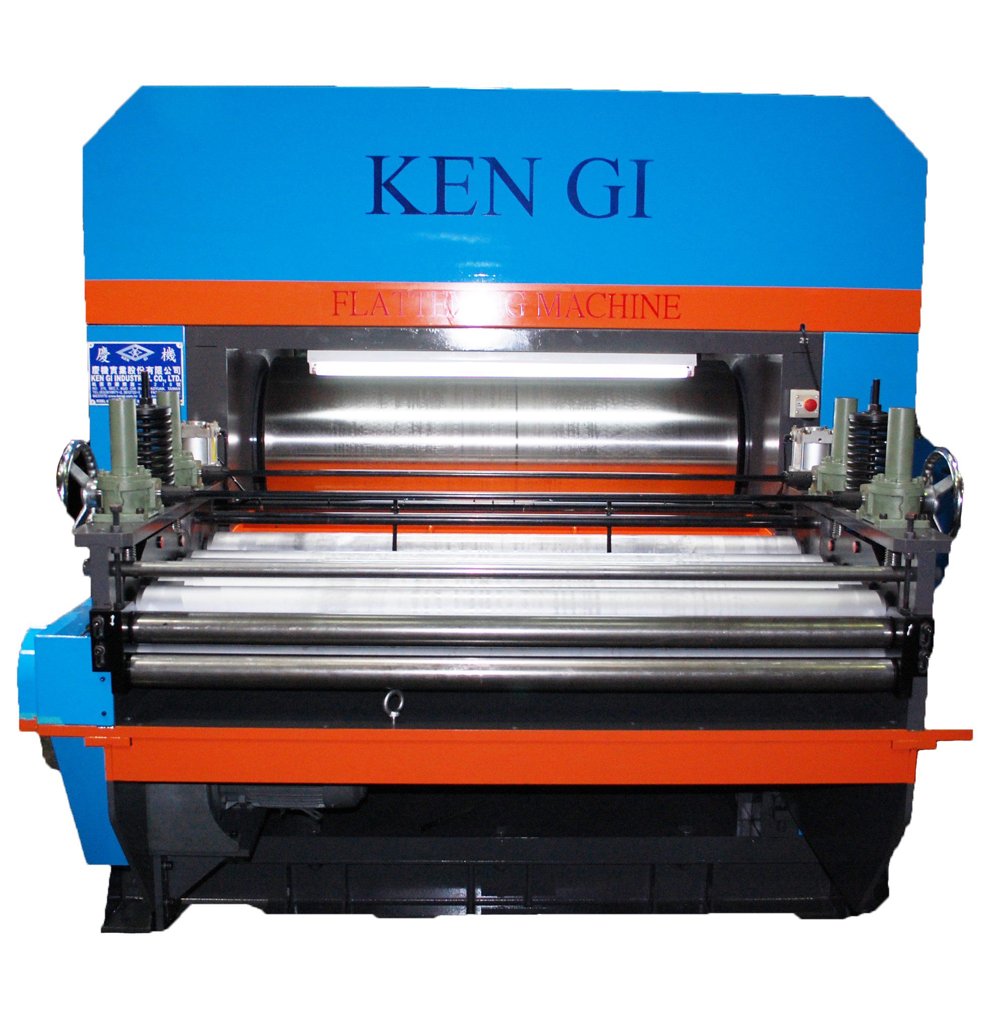 Ken Gi 5-feet flattening machine with leveling unit (leveling side)